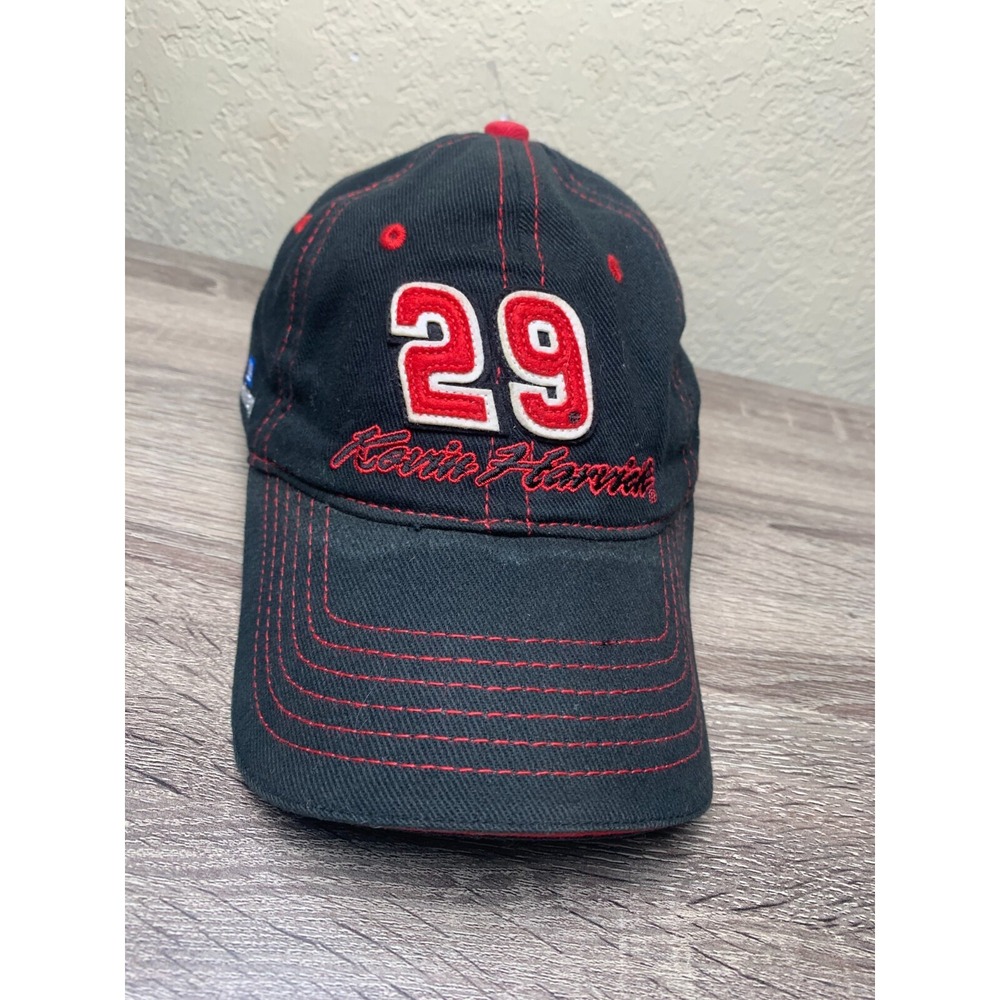 Kevin Harvick #29 Hat NASCAR Racing Adjustable Cap Black/Red